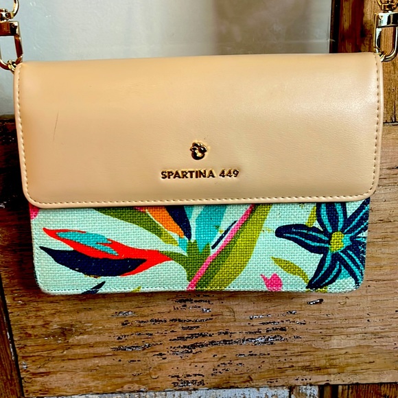 SPARTINA 449 Cross Body Bag Floral & Cream - Picture 3 of 15